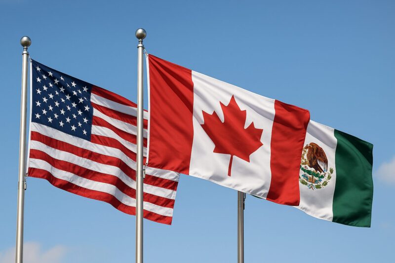 アメリカ・カナダ・メキシコの国旗