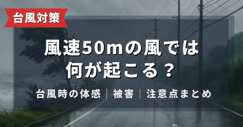風速50mの風では何が起こる？のアイキャッチ画像