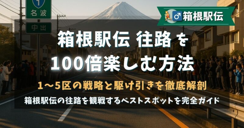 箱根駅伝往路を100倍楽しむ方法