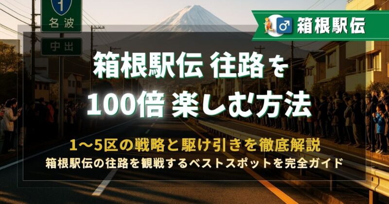 箱根駅伝往路を100倍楽しむ方法