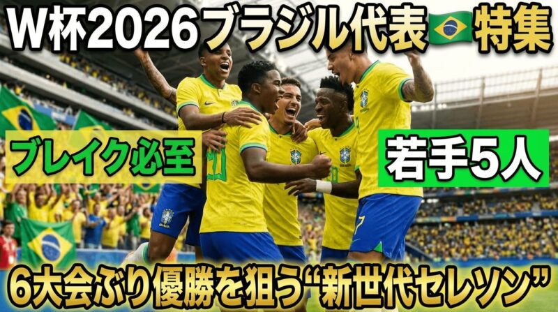 W杯2026-ブレイク必至のブラジル代表若手5人