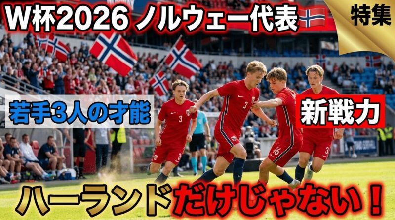 W杯2026-ノルウェー代表はハーランドだけじゃない！有望な若手３人を分析