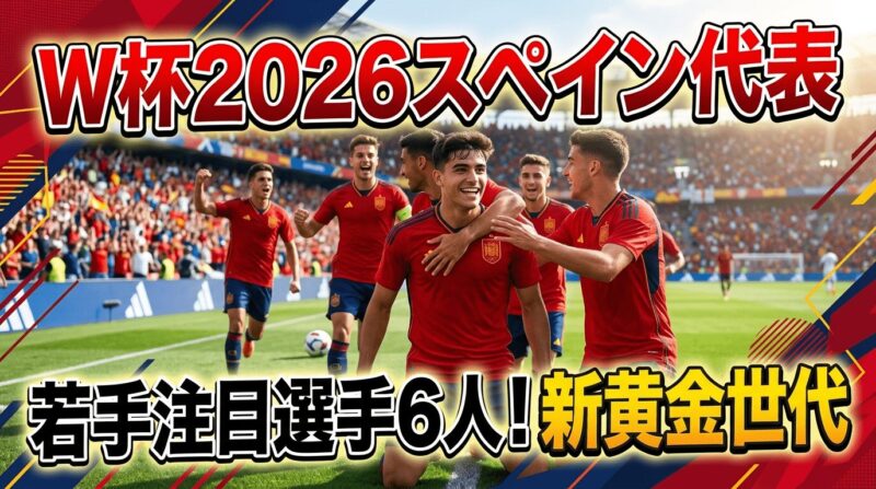W杯2026スペイン代表の若手注目選手6人を紹介