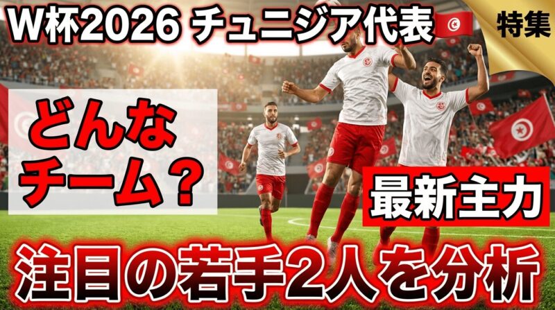 W杯2026-チュニジア代表ってどんなチーム？若手２人を分析