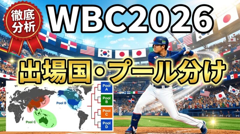 WBC2026の出場国とプールを徹底分析