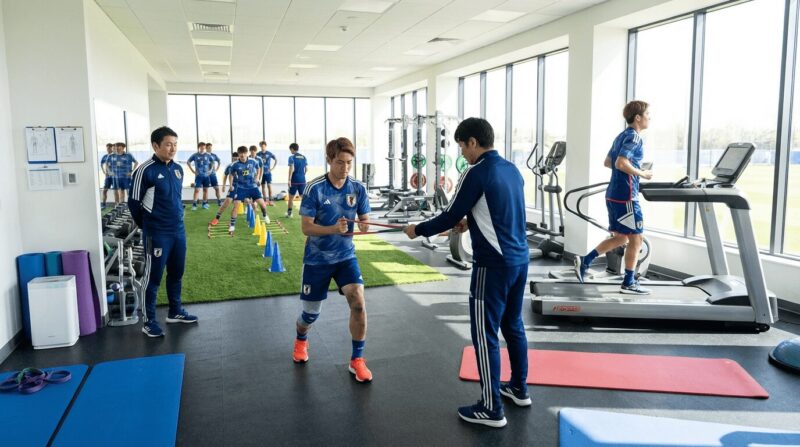 怪我した選手がリハビリを受けている画像