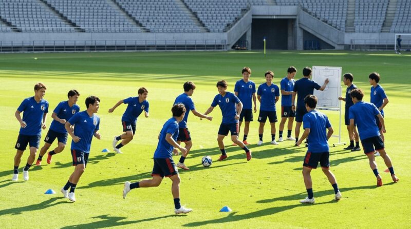 軽い練習から回復状況のチェックをしているイメージの画像