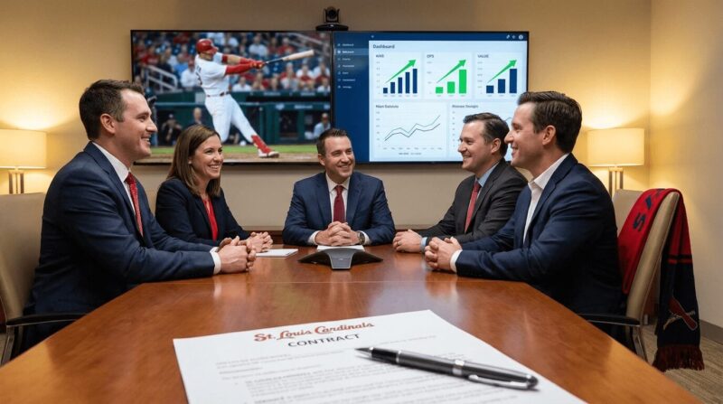 選手と球団が会話している様子の画像