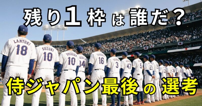 WBC日本代表の最後の1人は誰だ？