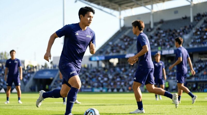 複数の選手がグランドで練習している画像