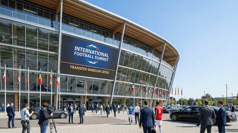 ヨーロッパのサッカースタジアムの外観をイメージした画像