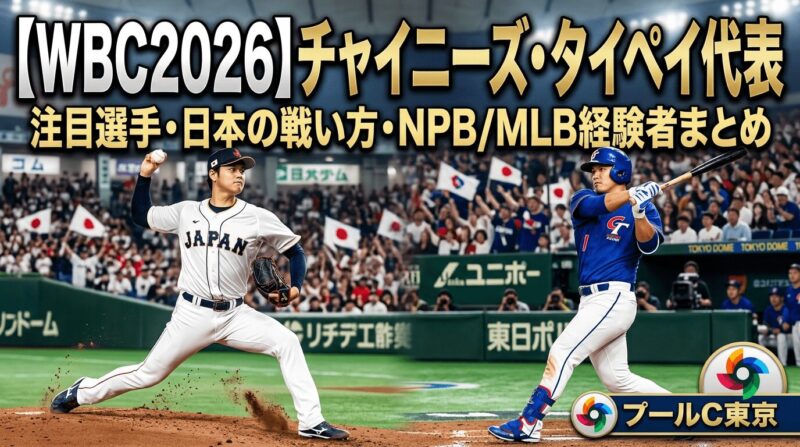 WBC2026で日本代表が対戦するチャイニーズ・タイペイ代表について