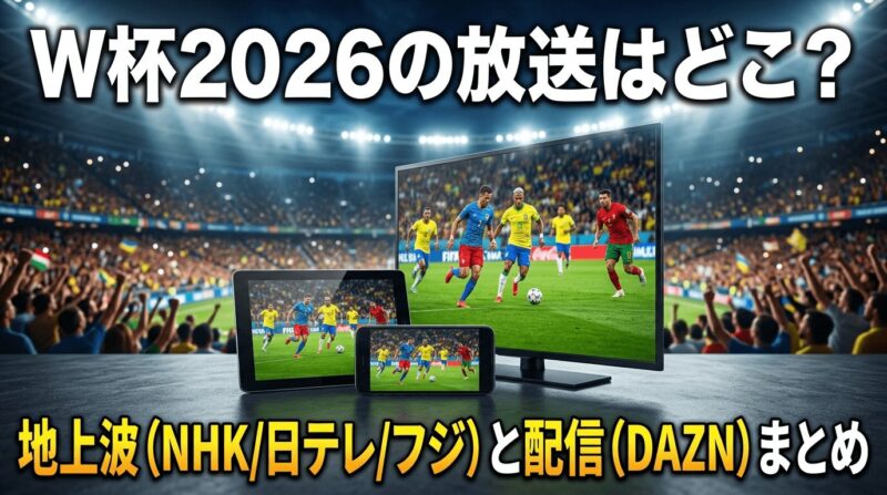 W杯2026の放送はどこか？地上波と配信のまとめ