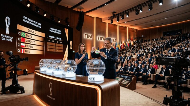 W杯の抽選会の様子の画像