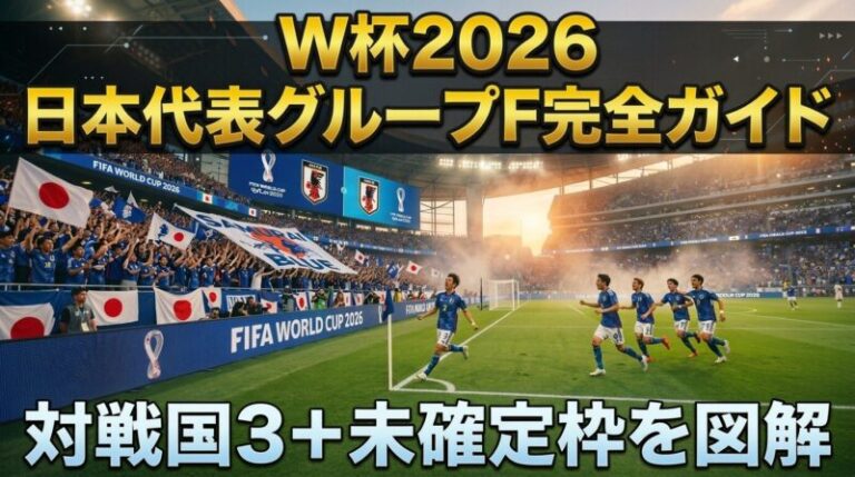 W杯2026 日本代表グループF完全ガイド|対戦国3+未確定枠を図解 | トレプリ!