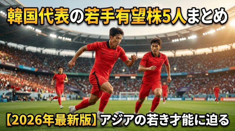 サッカー韓国代表の若手有望選手5人を紹介