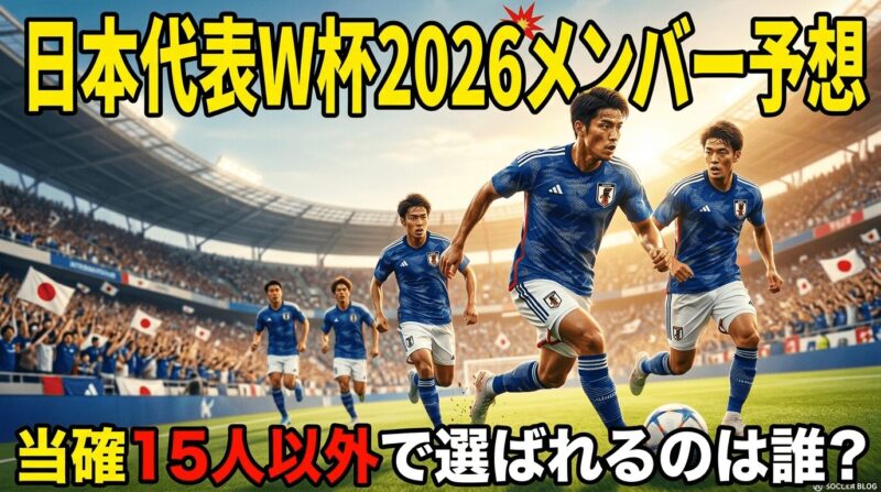 日本代表W杯2026メンバー予想記事