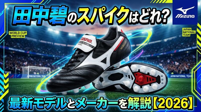 田中碧選手のスパイクはどれ？ミズノ・モレリア２を紹介