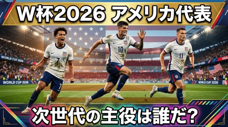W杯2026アメリカ代表の有望若手３名を紹介