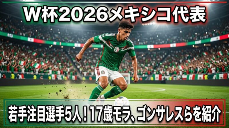 W杯2026メキシコ代表17歳のサプライズ含む5人の若手を紹介