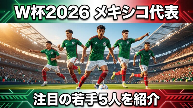 W杯2026開催国のメキシコ代表有望若手５人を紹介