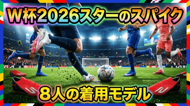 W杯2026のレジェンド選手やスター選手8人の履くスパイクを紹介