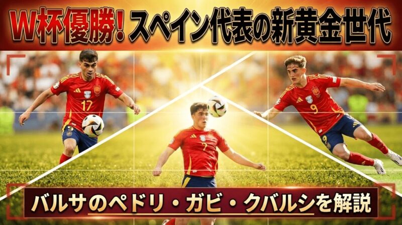 スペイン代表の若手３選手が躍動する画像